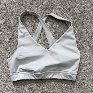 Lululemon White Cross-Back Sports Bra
